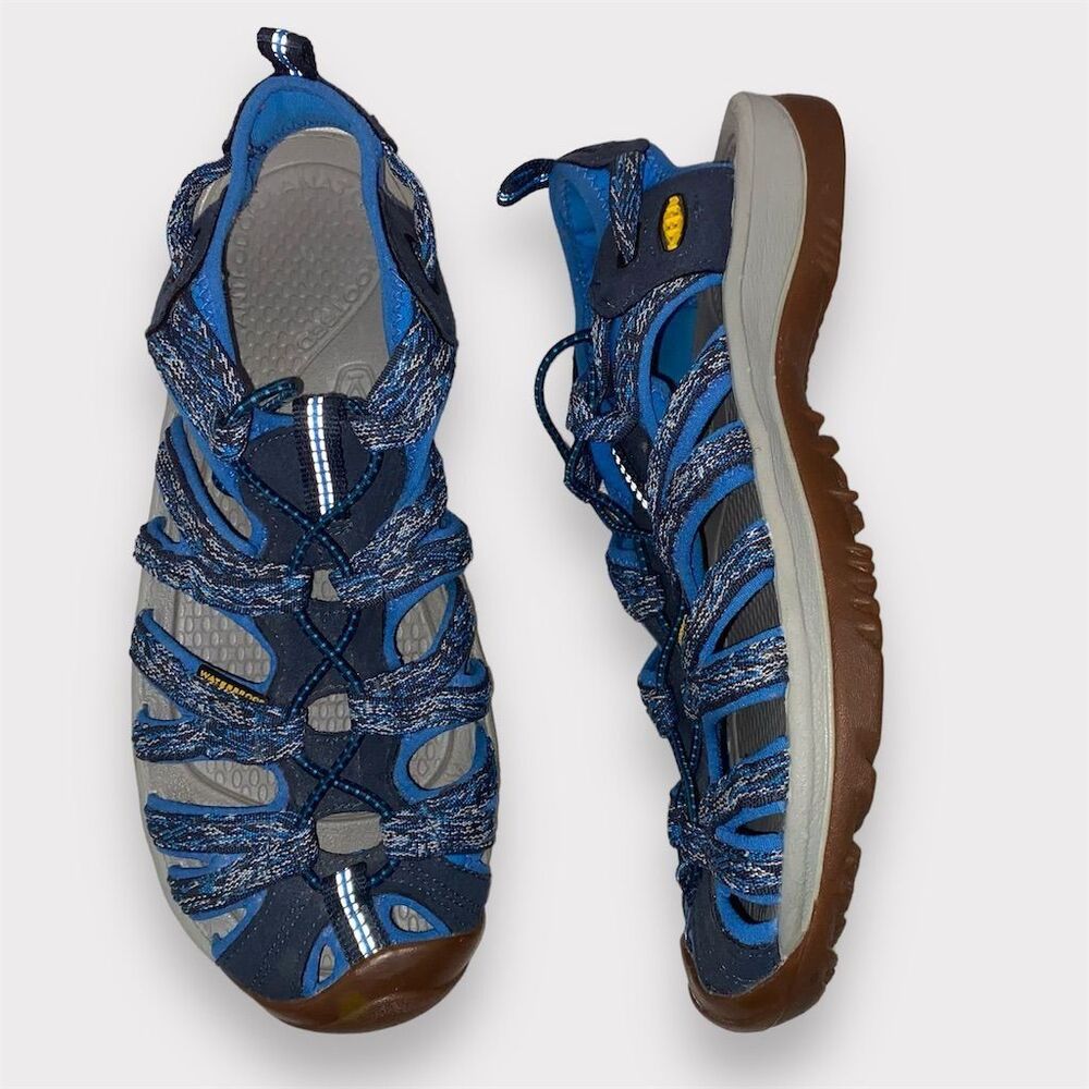 Keen Women's Whisper Waterproof Hiking Sandals Blue Size 9.5 - Picture 1 of 10